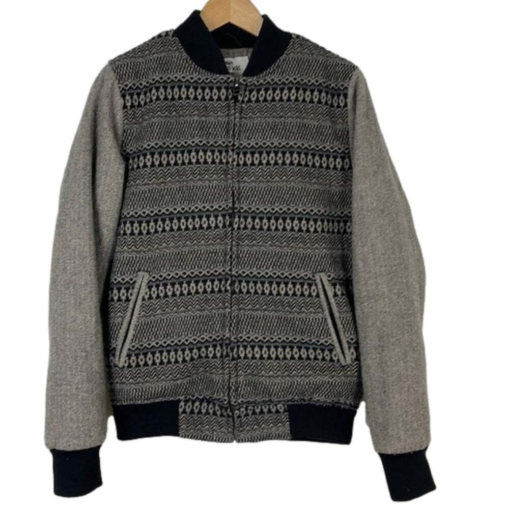Bellfield bomber jacket grey/black size small
